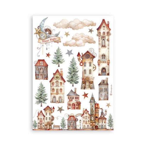 Stamperia, Gear up for Christmas Clear Stamps Cozy Houses