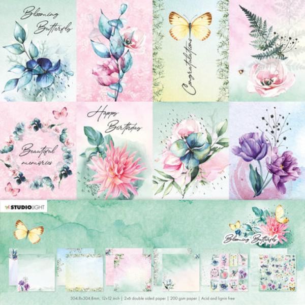 Studiolight, Blooming Butterfly 12x12 Inch Paper Pack