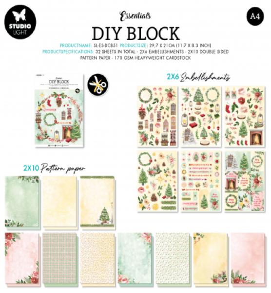 Studiolight • DIY Block Wonderful Christmas, Christmas Essentials nr.51