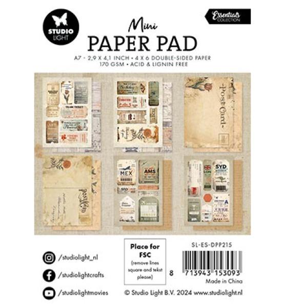 Studiolight • Mini Paper Pad Vintage memories Essentials nr.215