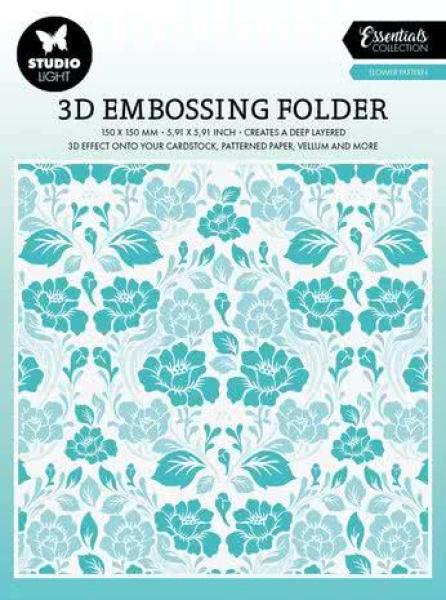 Studiolight, Flower Pattern Essentials 3D Embossing Folder