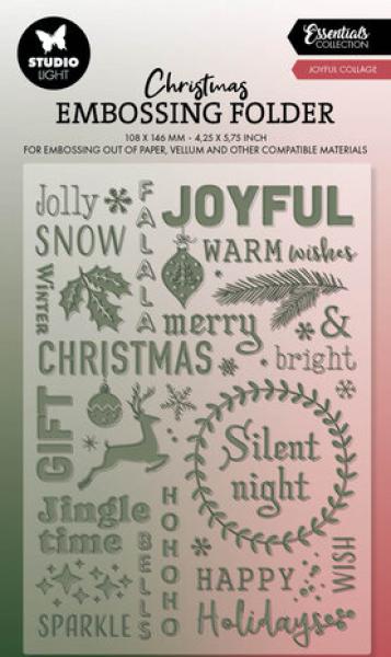 Studiolight, Embossing Folder Joyful collage Essentials nr.22