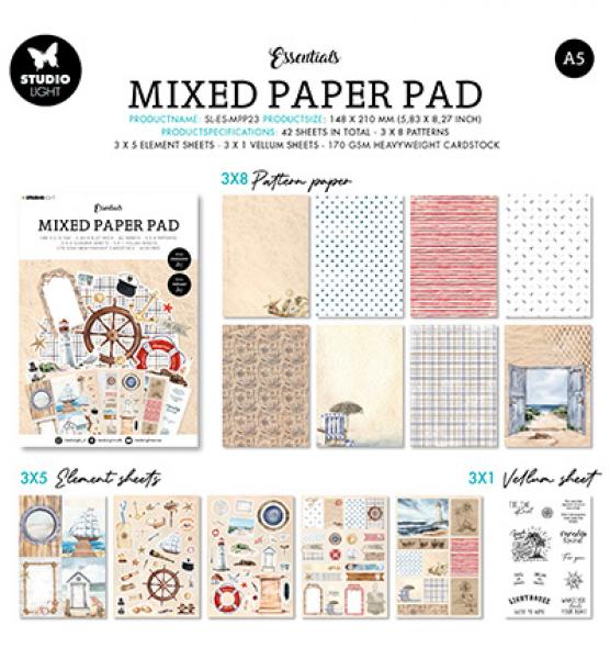 Studiolight • Paper Pad Mixed Paper Pad Vintage Summer Essentials nr.23