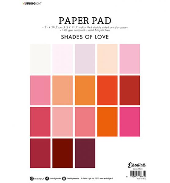 Studiolight, Paper Pad Shades of Love Essentials nr.70, DIN A 4