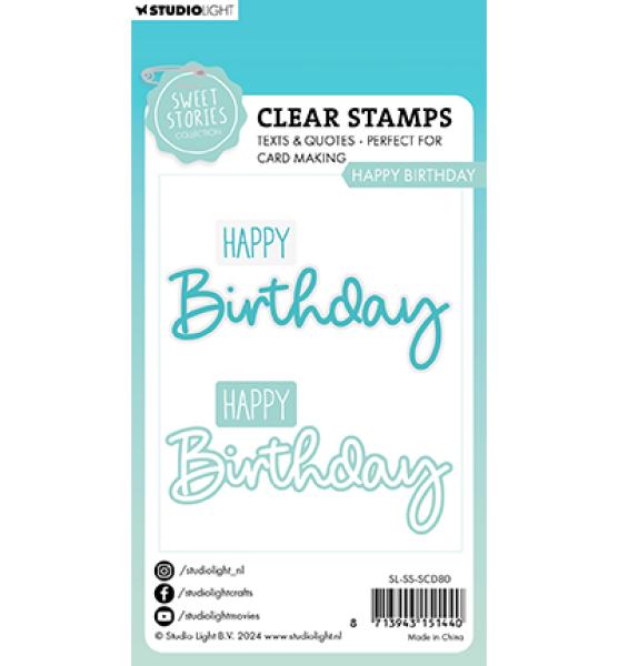 Studiolight • Stamp and Die Happy birthday Sweet Stories nr.80