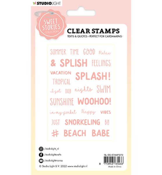 Studiolight, Stamp Quotes small Splish splash Sweet Stories nr.270