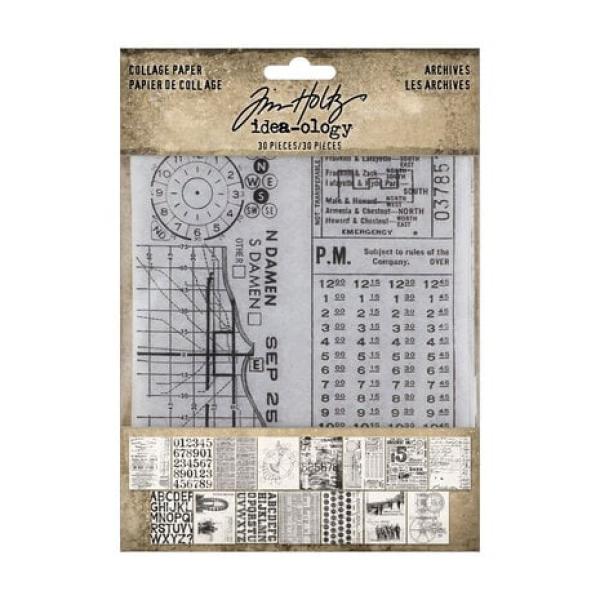 Idea-ology, Tim Holtz Collage Paper Archives