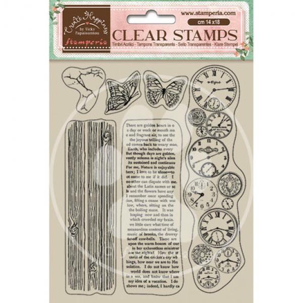 Stamperia, Create Happiness Welcome Home Clear Stamp Clocks