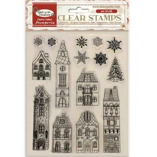 Stamperia, Gear up for Christmas Clear Stamps Cozy Houses