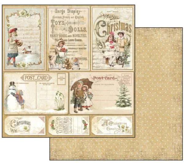 Stamperia, Scrapbook Bogen Christmas Postcards