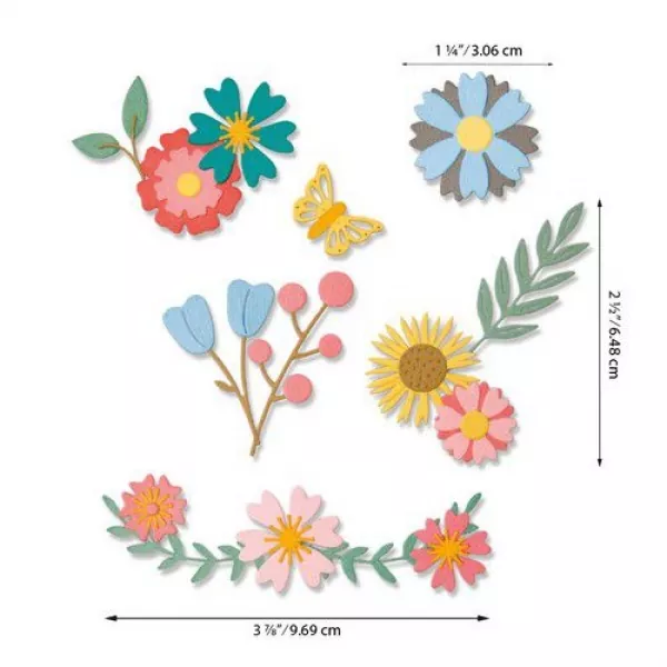 Sizzix Thinlits Die Set - Petite Petals 20PK Emily Tootle