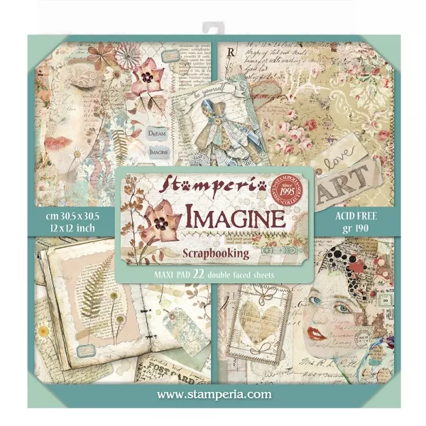 Stamperia Imagine 12x12 Inch Maxi Paper Pack