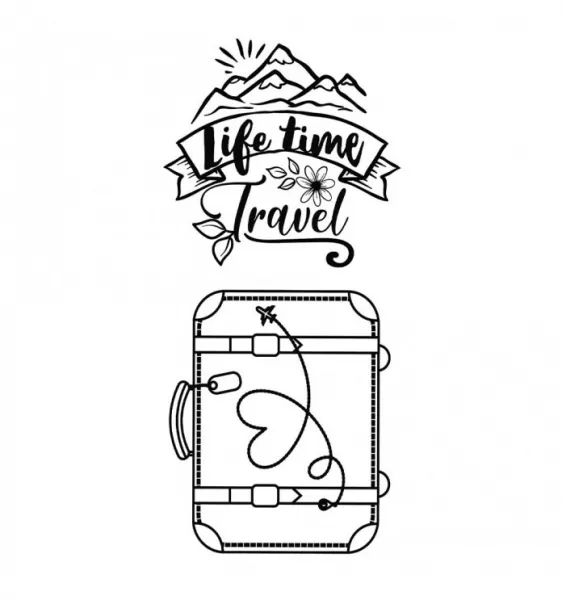 Stamperia Suitcase Life Time Clear Stamps