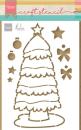 Marianne Design, Craft Stencil by Marleen Christmas Tree